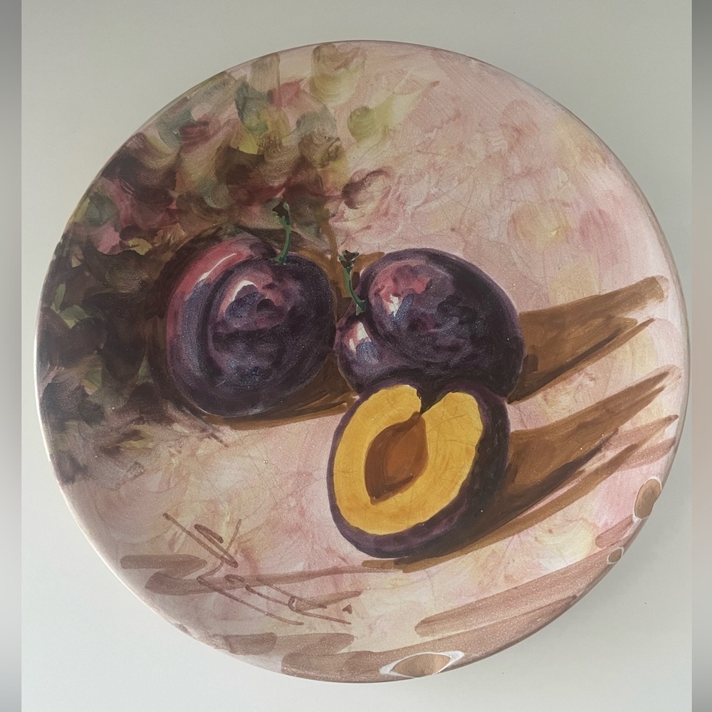 Vintage Peasant Village Italian Pottery Dish